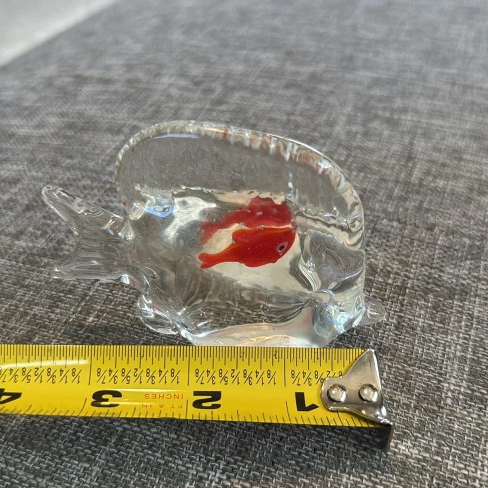 Red and White Betta Fish Decor Accessory